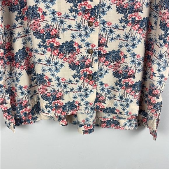 Toad & Co Hillrose SS 100% Tencel Pink and Blue Short Sleeve Shirt Size Large - Picture 6 of 12